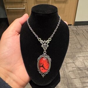 Vintage Red Gemstone Necklace